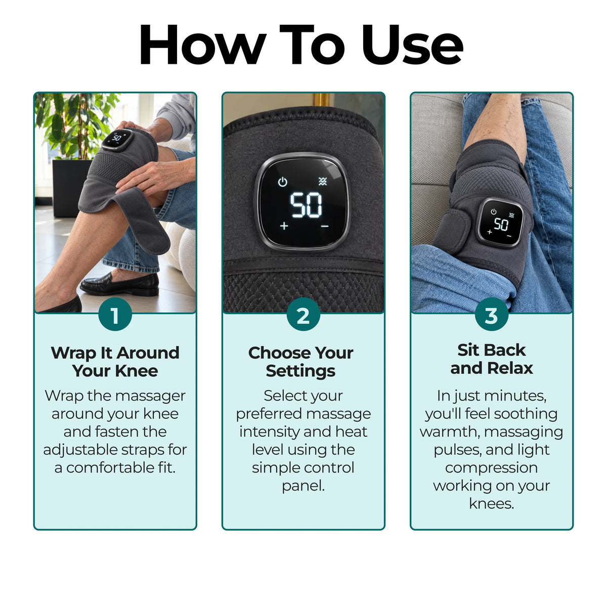 Revora™ 3 in 1 Heated Knee Massager